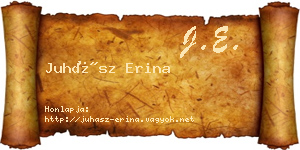 Juhász Erina névjegykártya